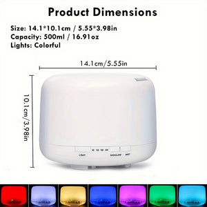 1pc 16.91oz Air Humidifier With Colorful Night Lights USB Humidifier Mini Cool Mist Humidifier For Office Bedroom Room Air Humidification Te