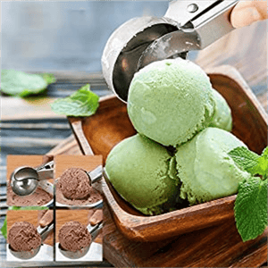 Heavy Duty Stainless Steel Ice Cream Scoop - Trigger-Activated For Easy Serving!