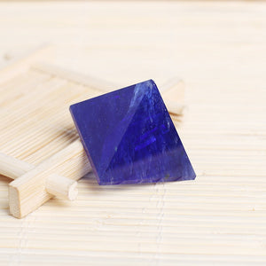 Pyramid-Finest Big  Blue Melting Quartz  Pyramids  Gemstone 1.18 Carved Pyramidal Crystal Healing Crafts