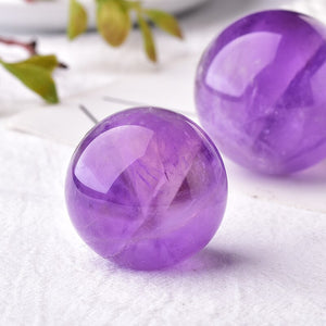 Natural Amethyst crystal ball 20mm Reiki Quartz Energy Healing Stone Ore Mineral For Home Decoration Collection DIY gift