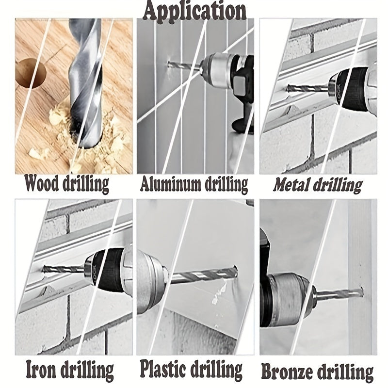 100/50pcs Premium Titanium-Coated Drill Bit Set - High-Speed Steel, Long-Lasting - Ideal for DIY & Professional Projects