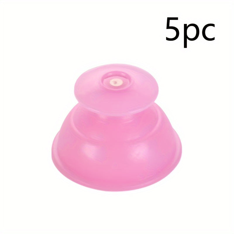 5pcs Portable Silicone Cupping Set for Deep Tissue Massage and Pain Relief