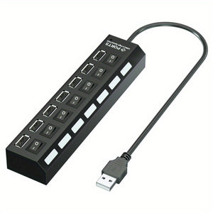 1pc 4/7ports USB Connector For Computer Mouse Keyboard Memory Card Independent Switch Universal Hub