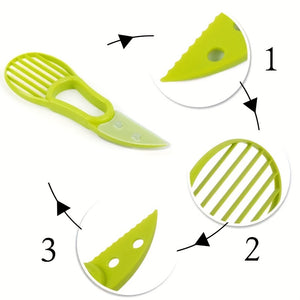 1pc Avocado Slicer - 3-in-1 Multifunctional Tool for Outdoor, Home, and Camping Use