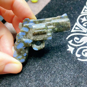 Hand carved Crystal Gun Crystal Collection Crystal Figurine Crystal Gift