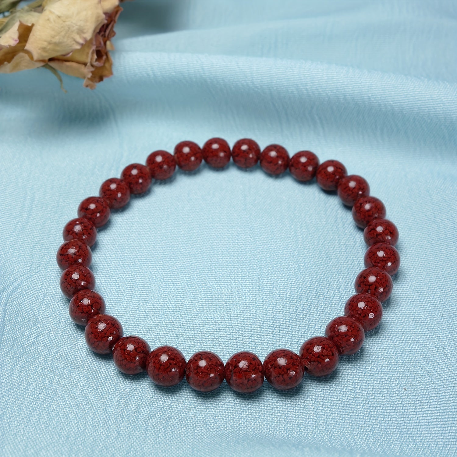 1pc Cinnabar Red Bracelet For Men And Women Good Luck Attract Wealth Best Gift For Friends Family Casual Daily Wear