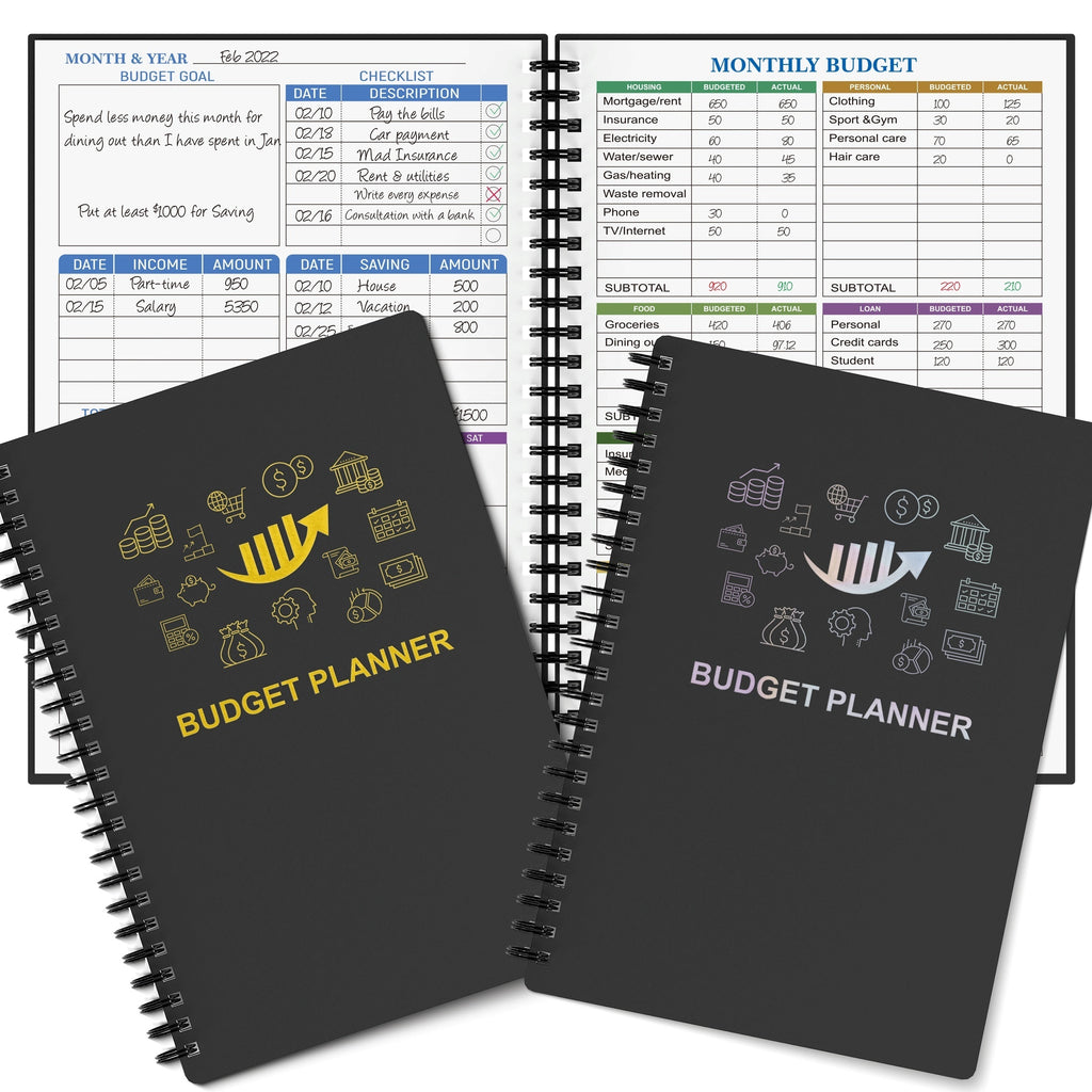 Effortless Finance Management: A5 Budget Planner, 100gsm - Undated for Long-Term Financial Freedom & Goal Tracking