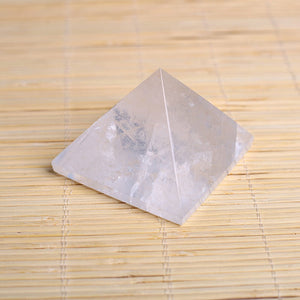 Pyramid-Finest Big Clear Crystal Gemstone 2.36\ Carved Pyramidal Crystal Healing Crafts