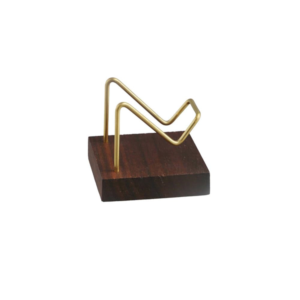 Wooden Display Stand with Metal Arm, Creative Display Stand Holder for Crystal Mineral Agate Rock Small Collectibles and Other Stones