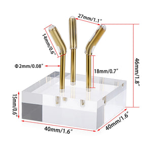 Gold Metal Arm Display Stand Easel with Acrylic Base Decorative Display Pedestal for Sphere Crystal Ball Eggs Mineral Geodes Rock Fossils Seashell