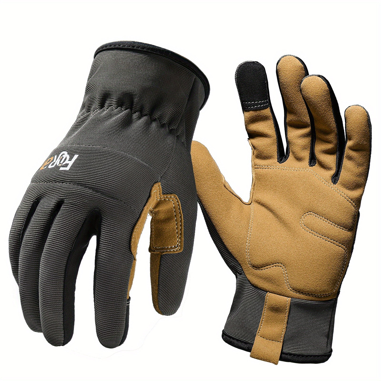 1 Pair Unisex High-Performance Gloves - Breathable, Touch-Screen Compatible with Superior Grip for Light Duty, Multi-Use - Olive Green