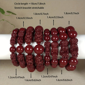 1pc Cinnabar Pixiu Men's Bracelet, Good Luck Jewelry,  Attract Wealth, Couple Bracelet, Best Delicate Lucky Gift For Men Women