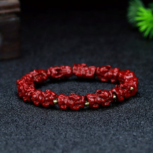 Natural Cinnabar Bracelet Swallowing  Monster Bracelet National Wind Bracelet Men And Women Bracelet