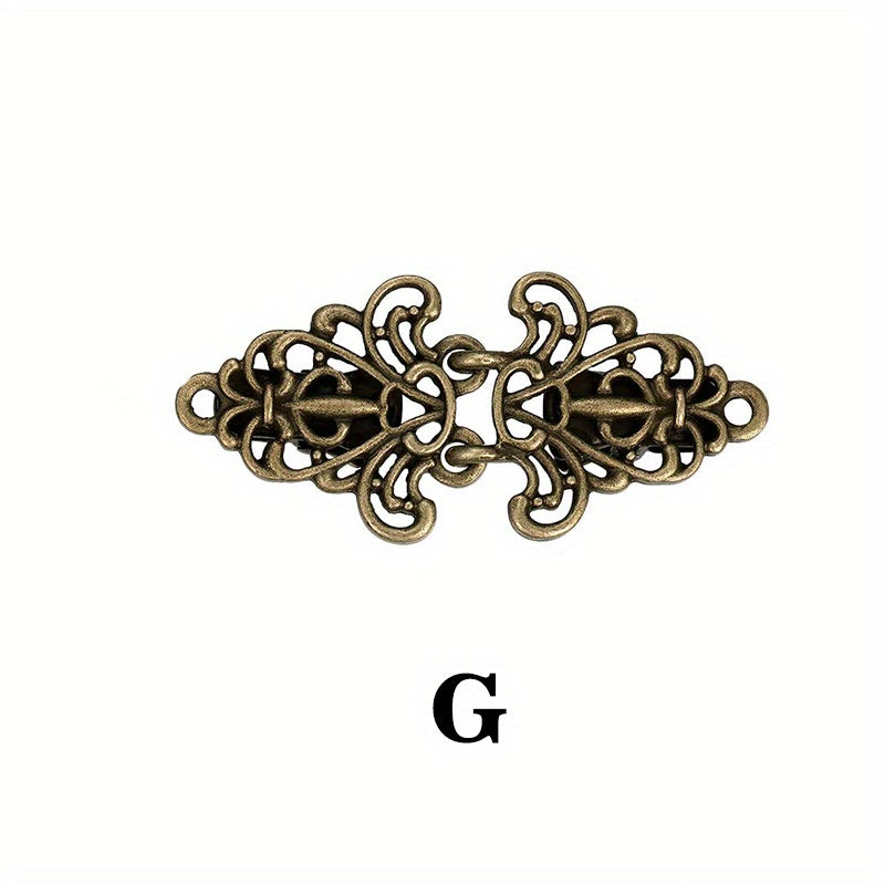 1pc Flower Pattern Retro Sweater Shawl Clip - Elegant Metal Dress Cardigan Buckle for Clothes Decoration