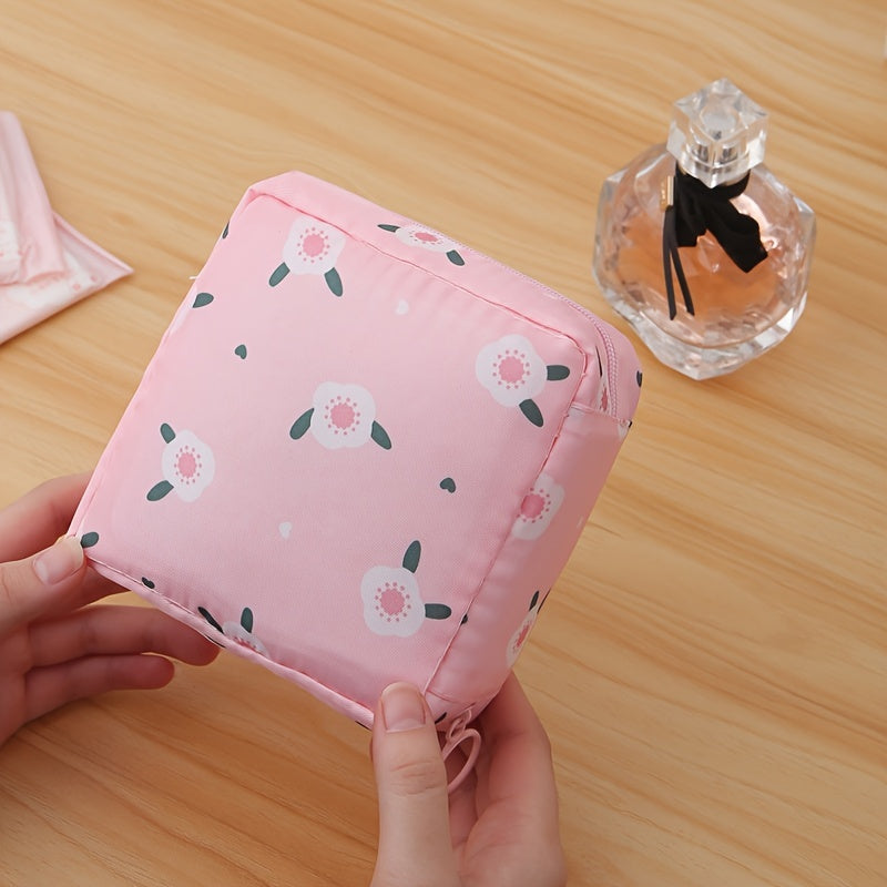 1pc Sanitary Napkin Storage Bag, Female Women Portable Cosmetic Lipstick Bag, Sanitary Napkin Storage Pouch, Makeup Lip Balm Bag, Travel Hea