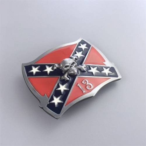 New Vintage Skull Cross Star Flag Belt Buckle US Local Shipping