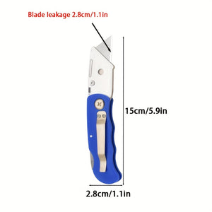 1/2/3pcs Multifunction Folding Knife, Portable Pocket Knife, Electrician Utility Knife With 10pcs Blades Paper Cutter DIY Hand Tools, Stainl