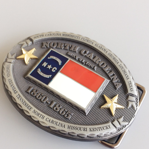 New Vintage North Carolina State Flag Oval Belt Buckle US Local Shipping