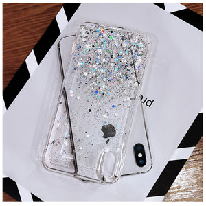 Luxury Design Glitter Bling Clear Soft Silicone Case Cover For IPhone 11 12 13 14 Pro Max X XS XR 7 8 Plus SE 6S MiNi