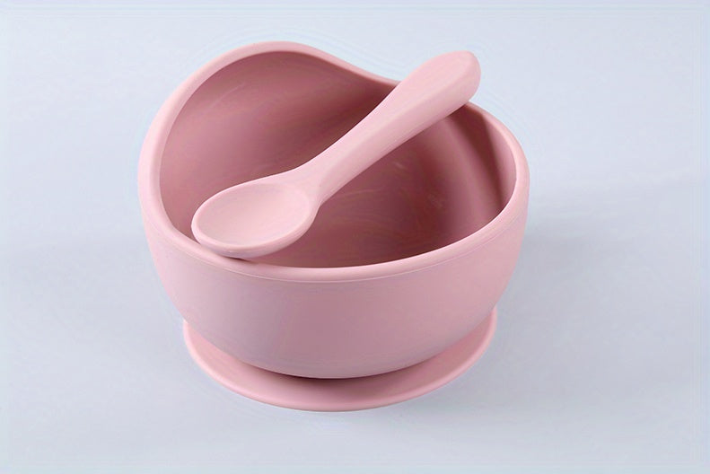 The Ultimate Baby Bowl Set: Anti-Drop Silicone Bowl, Spoon, and Cutlery - Portable and Anti-Slip, Halloween Christmas Thanksgiving Day Gift