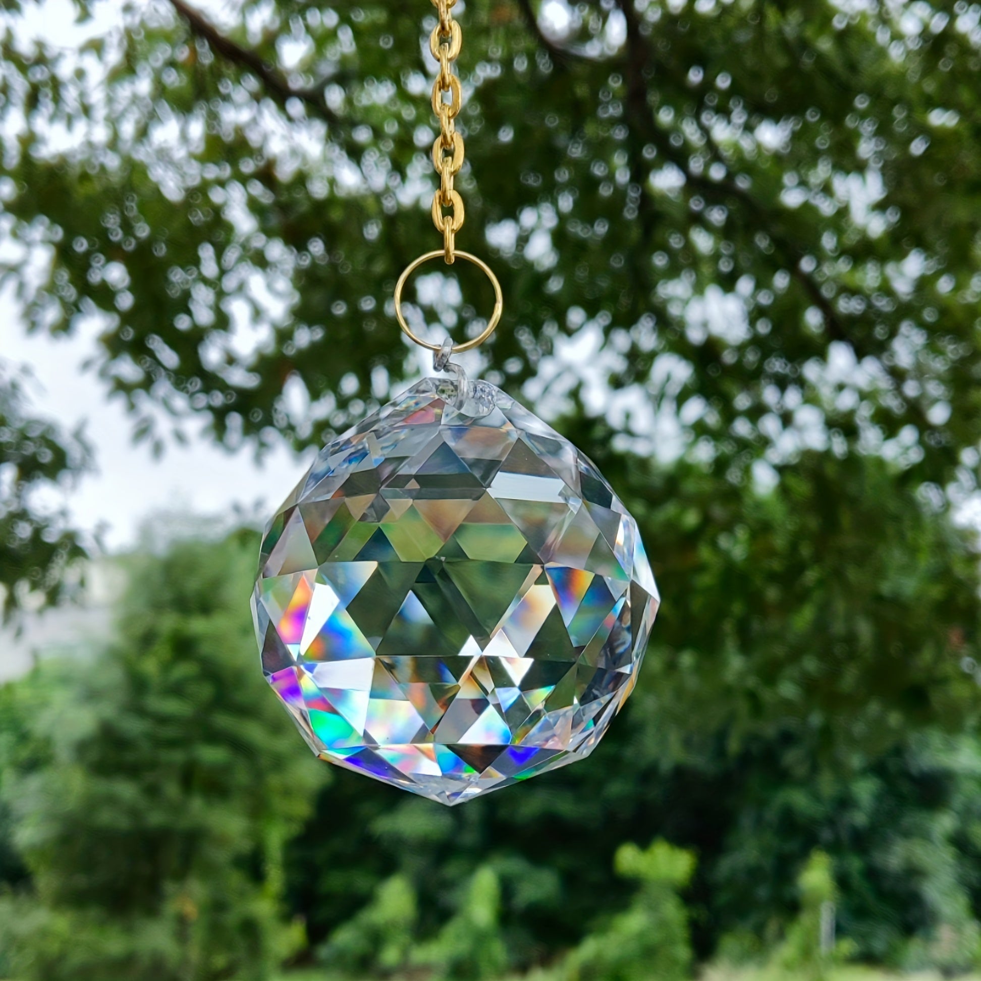 10pcs 0.8" Hanging Crystal Prism Sun Catcher Rainbow Pendants Maker For Home Living Room Bedroom Windows, Holiday Supplies Accessories For W