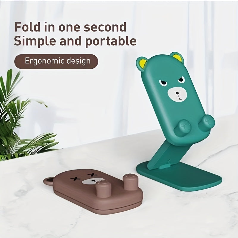 Cute Cartoon Animal Foldable Phone & Tablet Stand - Convenient Charging Holder for Desktop Use