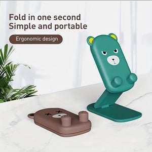 Cute Cartoon Animal Foldable Phone & Tablet Stand - Convenient Charging Holder for Desktop Use