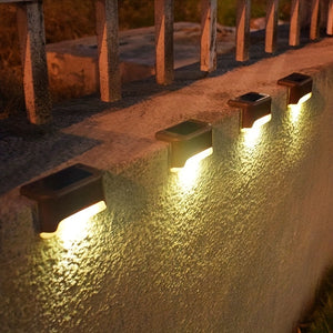 8-Pack Solar Step Lights – Weatherproof & Solar-Powered with Automatic Light Sensor for Stairs, Paths, and Patio Areas