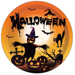 Halloween Pumpkin Paper Plates Party Plates and Napkins Tableware 68PCS Set US Local Shipping