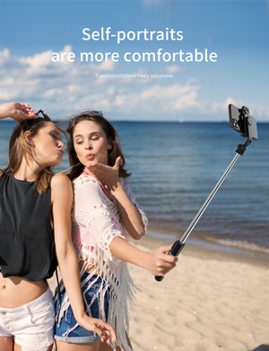 40" Extendable Cell Phone Selfie Stick, Smartphone Tripod Stand With Wireless Remote, 360° Rotation For IPhone/Samsung/Android Smartphones