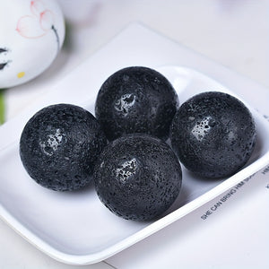 1pc Natural Volcanic Stone Ball Crystal Ball For Home Decoration - Black Natural Quartz Ball 40mm