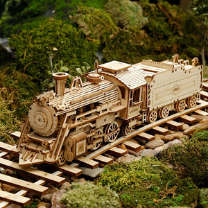 Build Your Own Luxury Steam Train Model - 3D Wooden Puzzle DIY Assembly Toy