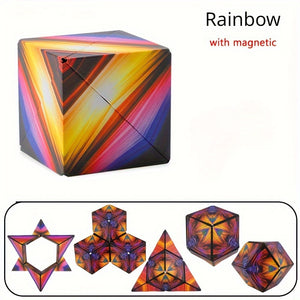 Three-dimensional Variety Magic Cube Anti Stress Toy Geometry Infinite Magnetic Changeable Cube Reliever Fidget Toys