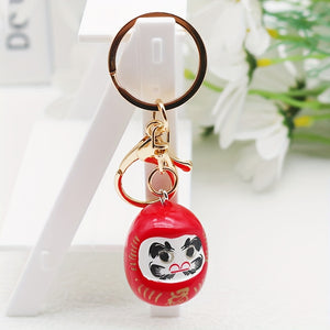 1PC Cartoon Tumbler Shaped Key Chain Doll Prayer Pendant For Good Luck Couple Bag Star Pendant Key Chain