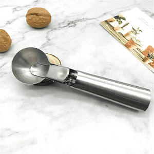 Heavy Duty Stainless Steel Ice Cream Scoop - Trigger-Activated For Easy Serving!