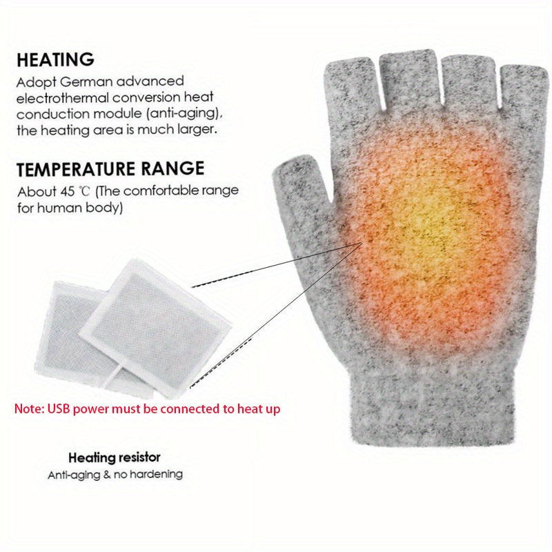 Stay Warm & Cozy All Winter Long With USB Heating Gloves For Women & Men!