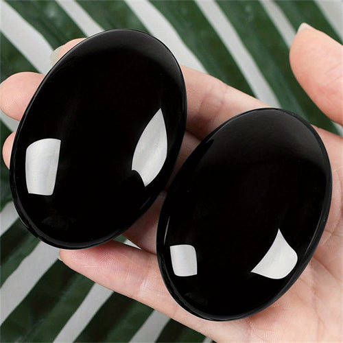 Natural Obsidian Crystal Therapy Crystal Gem Crystal Decoration Energy Balance Therapy Polishing Stone Palm Stone Room Decoration Mediation GIft