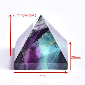 Natural Fluorite Crystal Pyramid Quartz Healing Stone Chakra Reiki Crystal Tiger Eye Point Home Decor Crafts Of Gem Stone 1PC