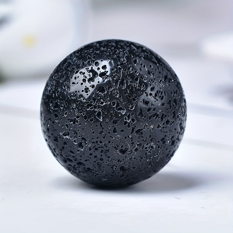 1pc Natural Volcanic Stone Ball Crystal Ball For Home Decoration - Black Natural Quartz Ball 40mm