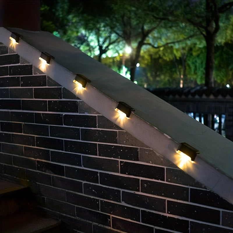 8-Pack Solar Step Lights – Weatherproof & Solar-Powered with Automatic Light Sensor for Stairs, Paths, and Patio Areas