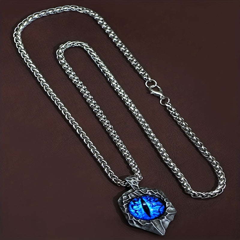 New Nordic High Quality Blue Eye Skull Necklace Men's And Women's Accessories Fashion Necklace