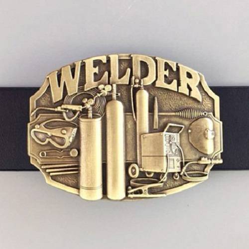 Western Men Leather Belt Buckle Worker Craftsman Welding Tool Shape Pattern US Local Shipping