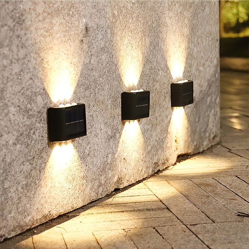 Brighten Up Your Outdoor Space With 2pcs Solar Up & Down Wall Lights!