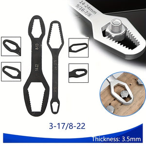 1pc 3.5mm Thickness 8-22mm Universal Torx Wrench Self-tightening Adjustable Glasses Wrench Board Double-head Torx Spanner Hand Tools For Fac