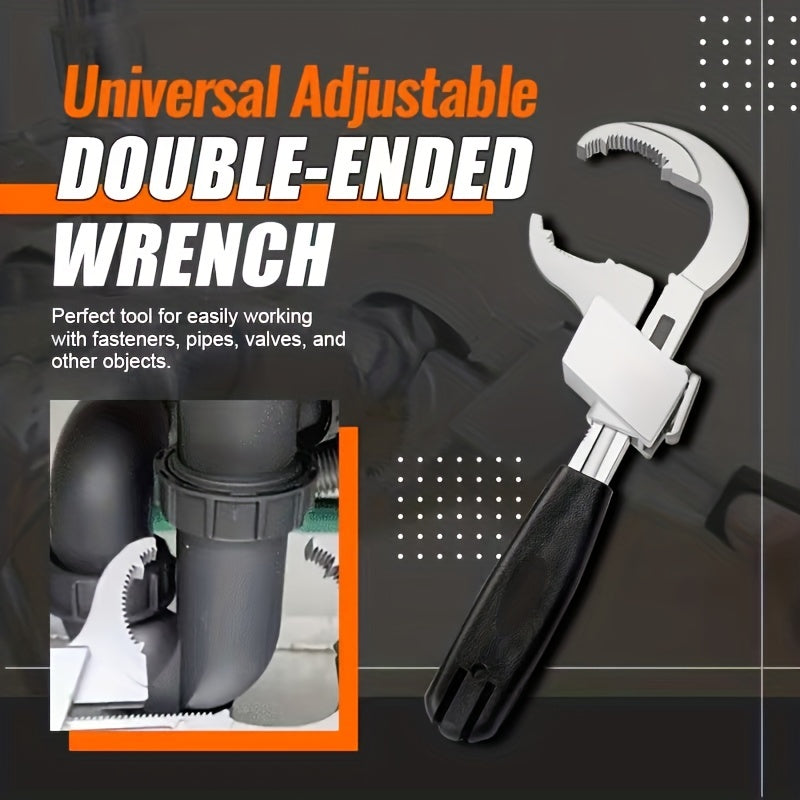 Universal Adjustable Wrench: The Perfect Plumbing Tool For Faucet & Sink Repairs!