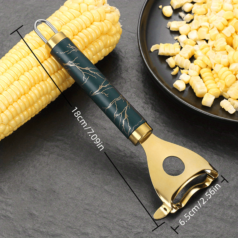 1pc, Corn Planer, Corn Stripper, Stainless Steel Corn Cob Stripper, Household Corn Peeler, Reusable Corn Thresher, Creative Corn Stripper, M