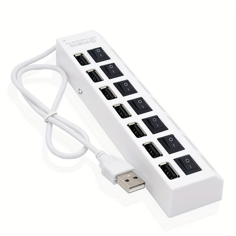 1pc 4/7ports USB Connector For Computer Mouse Keyboard Memory Card Independent Switch Universal Hub