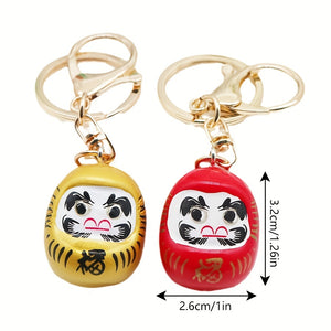 1PC Cartoon Tumbler Shaped Key Chain Doll Prayer Pendant For Good Luck Couple Bag Star Pendant Key Chain