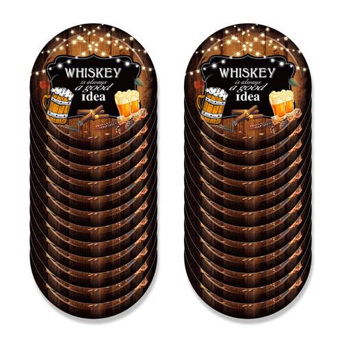 68PCS Set Whisky Plate Birthday Party Paper Plates and Napkins Party Supplies  US Local Shipping