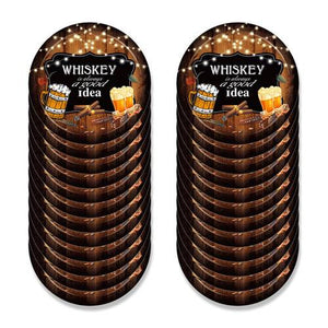 68PCS Set Whisky Plate Birthday Party Paper Plates and Napkins Party Supplies  US Local Shipping